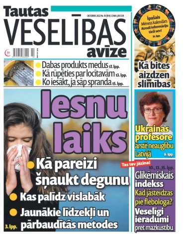 "Tautas Veselības Avīze" oktobra numurs.