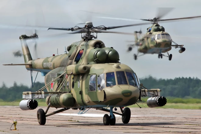 Mi-8 - transportēšanai plaši izmantots helikopters, kurā montēti Ukrainā ražotie dzinēji.