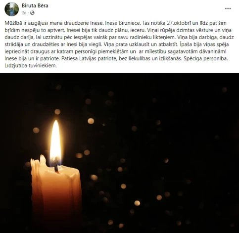 Ekrānuzņēmums no "Facebook".