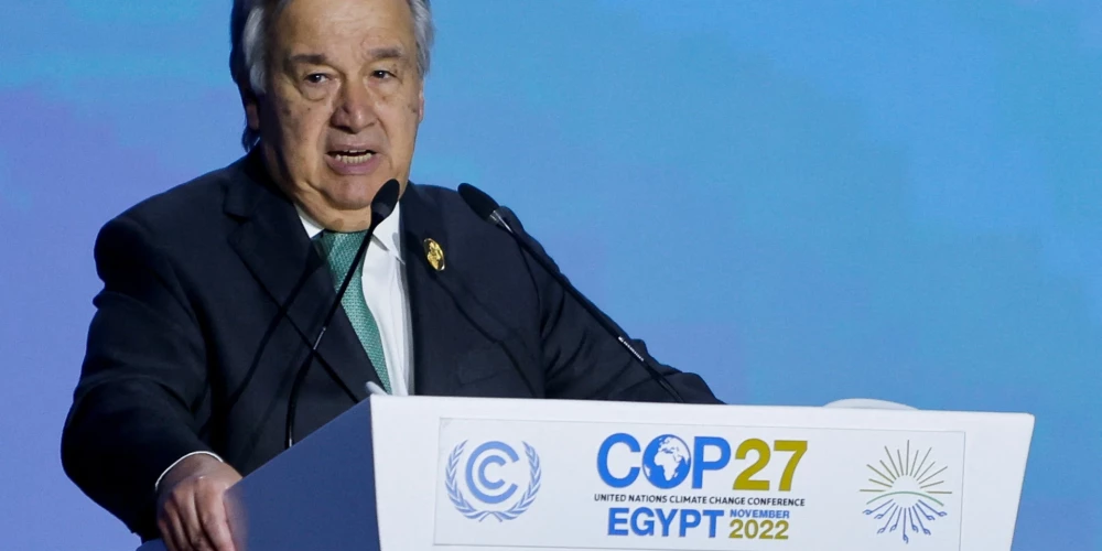 Gutērrešs ANO klimata konferencē aicina starptautisko sabiedrību izvēlēties starp solidaritāti vai kolektīvo pašnāvību