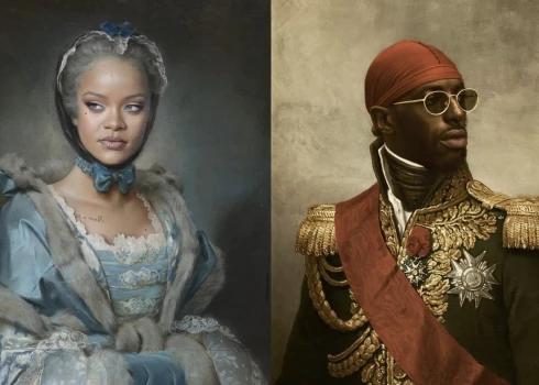 Как выглядели бы современные звезды на исторических портретах?