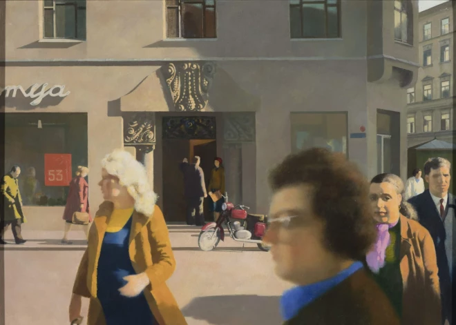 Легендарный директор Рундальского дворца Имант Ланцманис открыл выставку своих картин