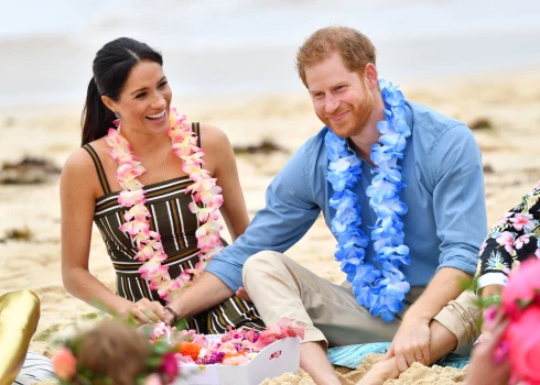 Megana un Harijs Bondi pludmalē Austrālijā 2018. gada rudenī.