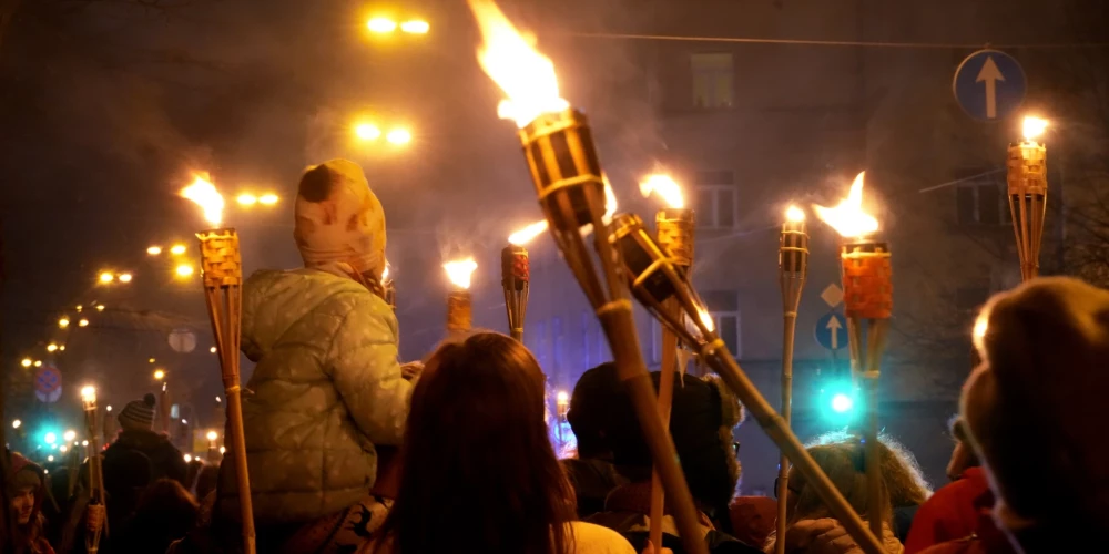 Факельное шествие в честь Дня Лачплесиса