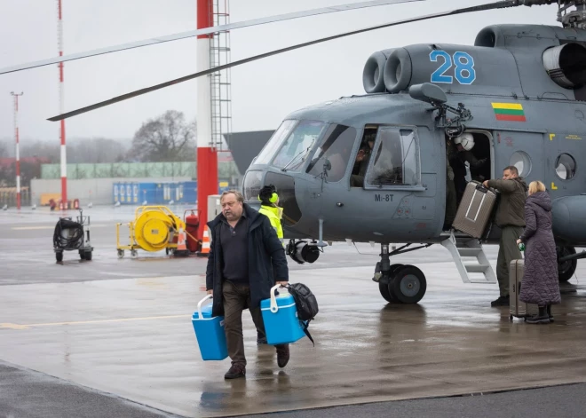 No Rīgas uz Viļņu ar Lietuvas armijas helikopteru nogādāta donora sirds