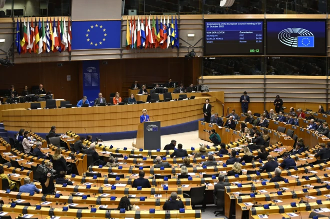 Eiropas Parlaments Briselē.