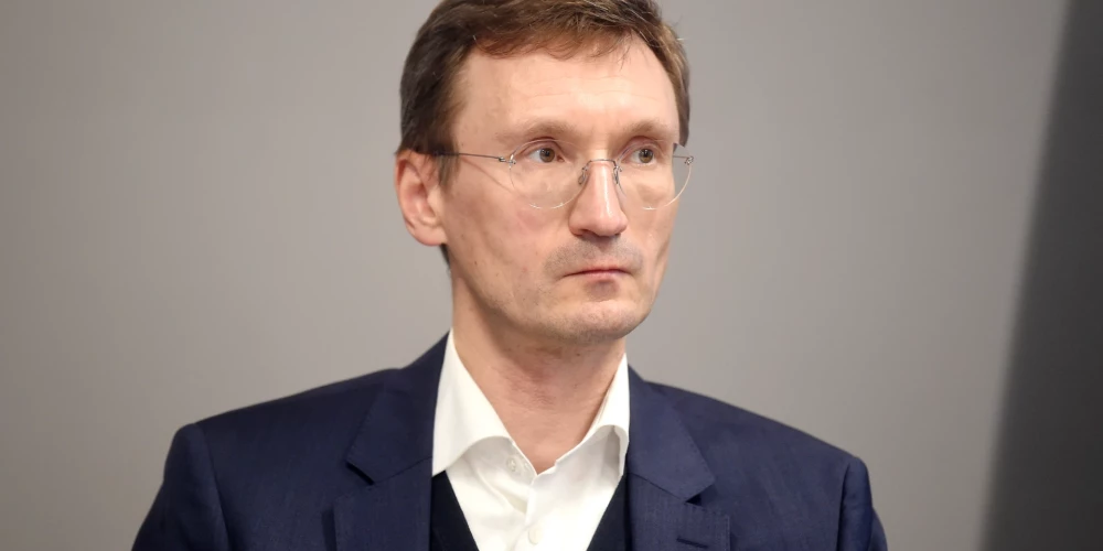 Pētījumu centra "SKDS" direktors Arnis Kaktiņš piedalās 9. Latvijas Ārstu kongresa preses konferencē izstāžu centrā "Atta Centre".