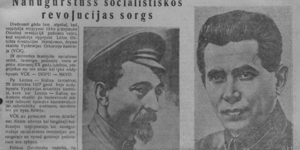 Novosibirskā izdotais Sibīrijas latgaliešu laikraksts “Taisneiba” savu pēdējo - 1937. gada 22. decembra numuru veltīja čekas dibinātāja Feliksa Dzeržinska un tā darba turpinātāja Nikolaja Ježova slavināšanai.