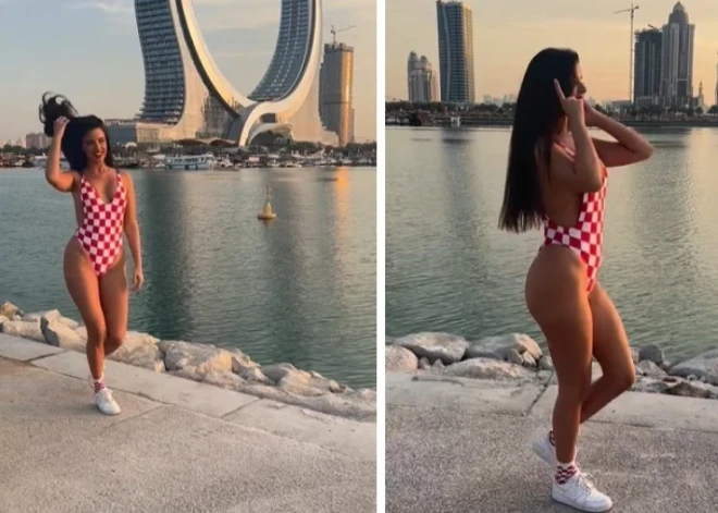 Bijusī “miss Horvātija” Katarā pārlieku atkailinās, izraisot pamatīgu skandālu