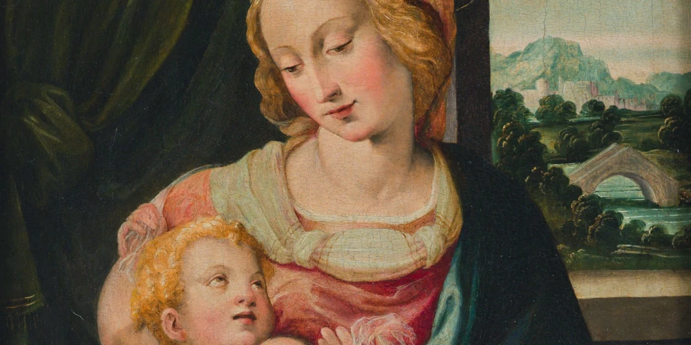 Pusotru mēnesi varēs apskatīt gleznu “Dievmāte ar bērnu”, kas atceļojusi uz Rīgu no privātkolekcijas Milānā
