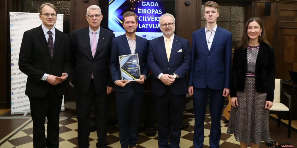 Награждение обладателя титула "Человек Европы в Латвии" 2019 года.