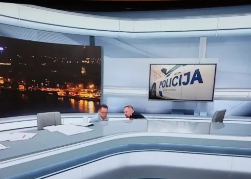 Гость эфира сразу бросился на помощь журналистке  (Фото: скриншот LTV)