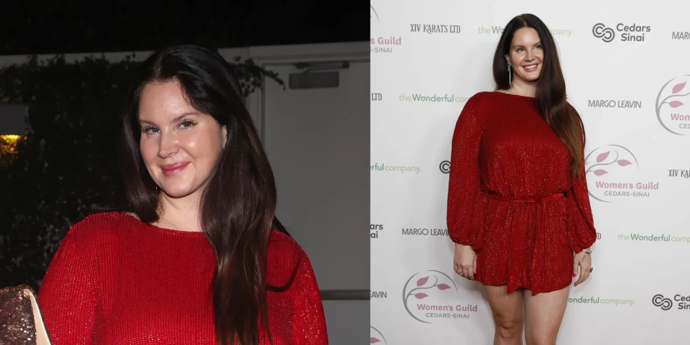 Лана Дель Рей вышла в свет в коротком платье