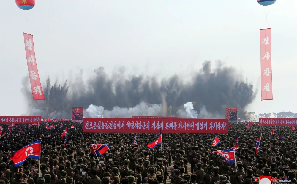 North Korea has fired about 130 artillery shells into the maritime buffer zone