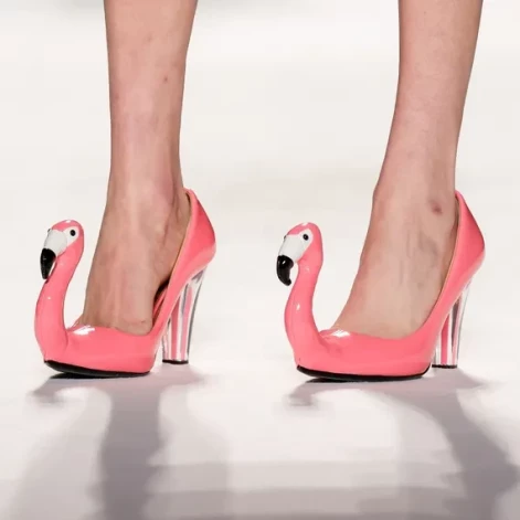 Туфли с фламинго, Moschino