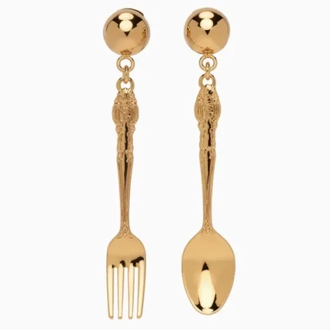 Серьги в виде столовых приборов, Moschino