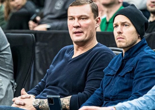 FOTO: "Žalgiris" basketbola spēli Kauņā apmeklē arī Andris Biedriņš