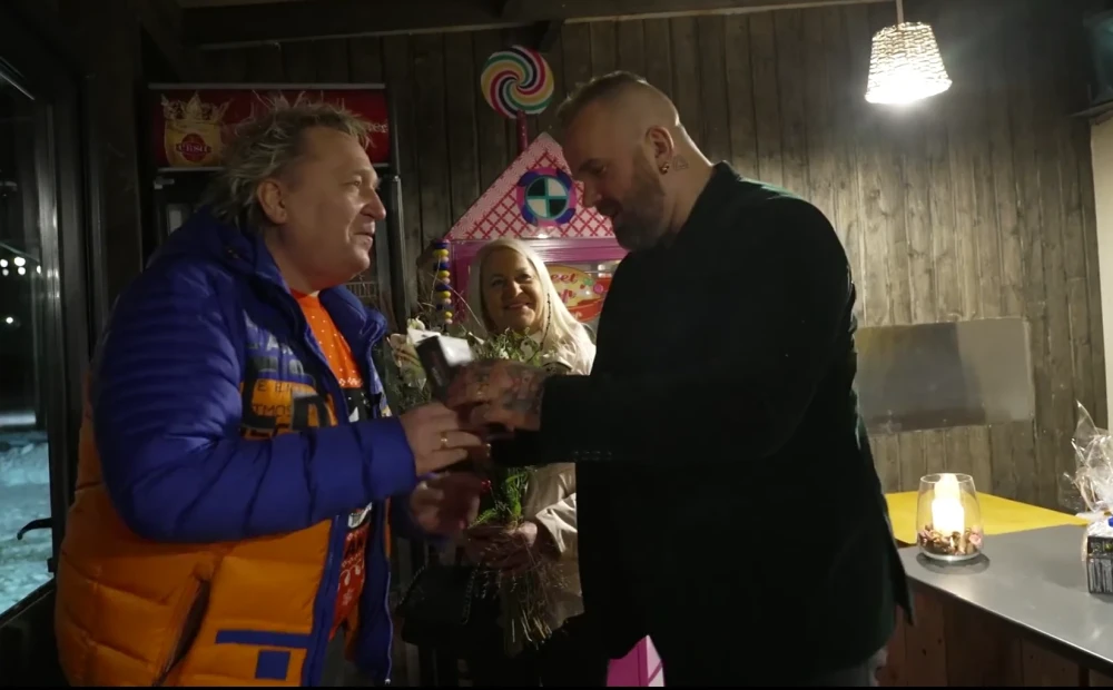 Igor Linga gave a very meaningful gift to his friend Andris Kivić on his name day