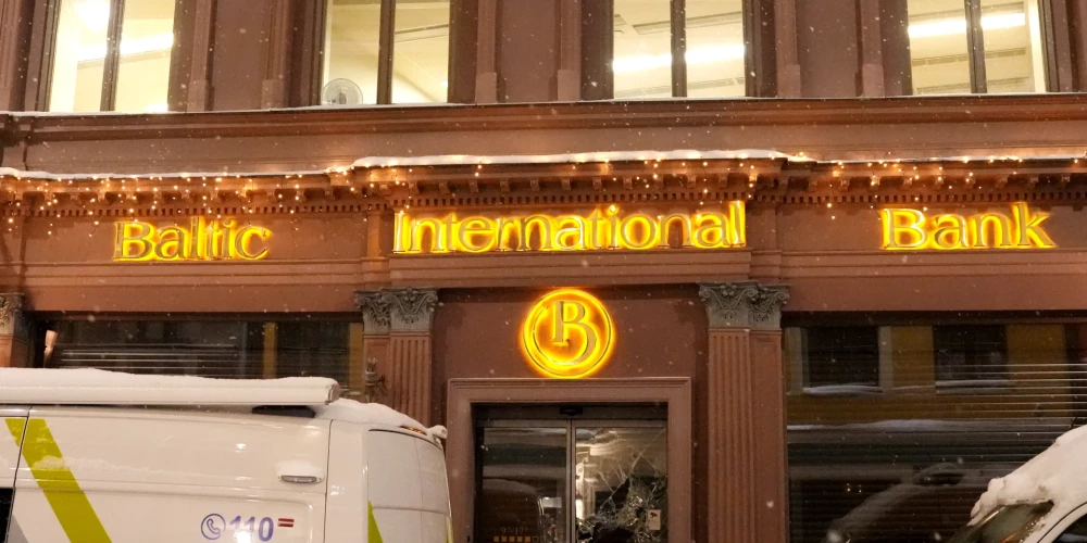 "Baltic International Bank" ēka Grēcinieku ielā pēc Finanšu un kapitāla tirgus komisijas (FKTK) padomes lēmuma apturēt bankas finanšu pakalpojumu sniegšanu.
