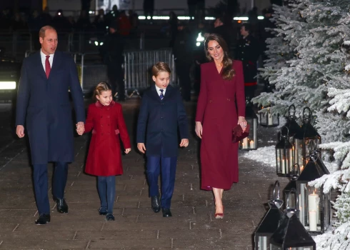 Принц Уильям, принц Джордж, принцесса Шарлотта и принцесса Уэльская