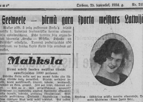 1934. gada 25. septembra “Brīvā Zeme” raksta par veiksmīgāko Latvijas krustvārdu mīklu minētāju – Dagmāru Vēsmiņu (īstajā vārdā – Annu Igals).