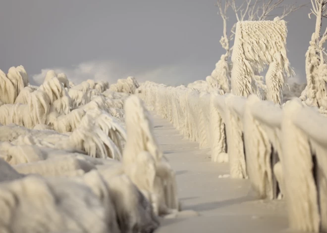 Ziemas vētra "Eliots" ar stipru snigšanu un zemām gaisa temperatūrām pēdējās dienās ir atnesis metru dziļu sniegu un apledojušas mājas. Vissmagāk skarts ir Lielo ezeru rajons pie Kanādas robežas.