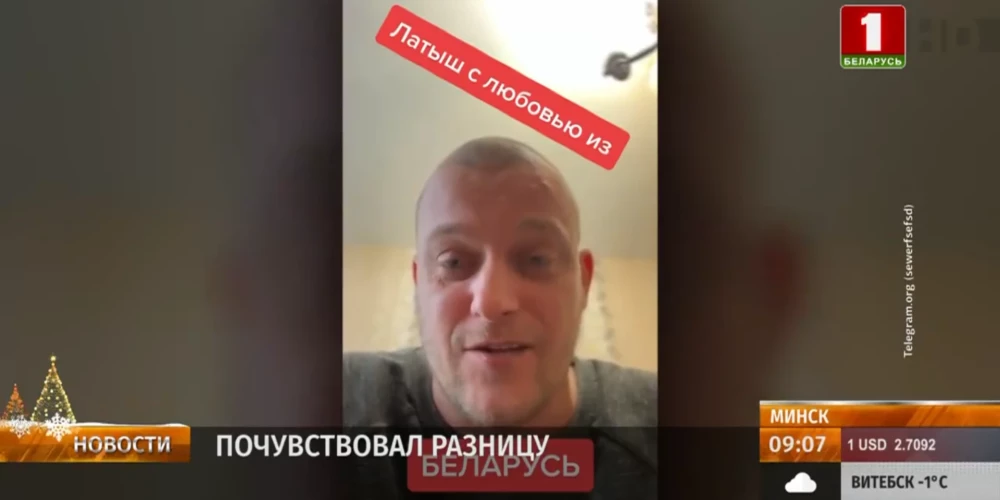 "Ir diena, bet man ieslēgta gaisma!" Baltkrievijas TV izrāda aktīvistu no Latvijas, kurš aizmucis pie lētākas elektrības
