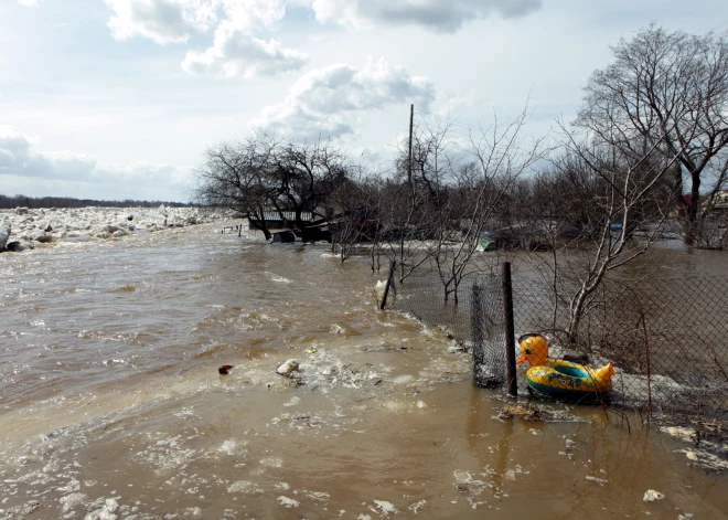 В Екабпилсе уровень воды в Даугаве повысился на метр. Есть ли угроза наводнения?