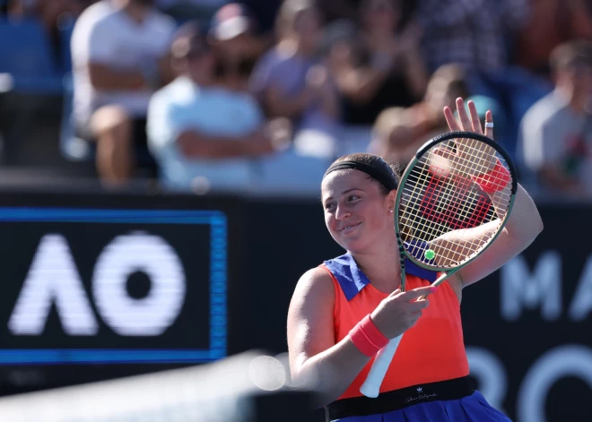 Ostapenko svētdien Austrālijas atklātā čempionāta astotdaļfinālā tiksies ar Gofu