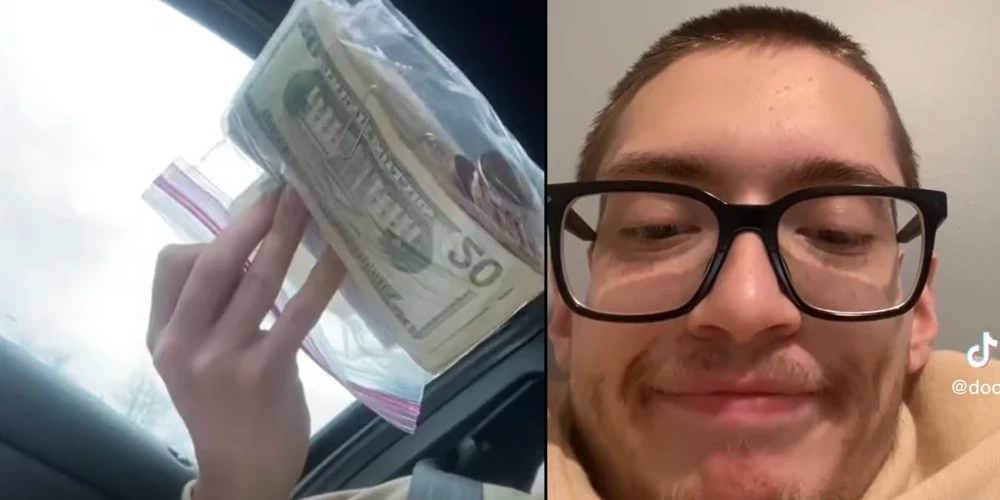 Мужчина оказался честным и не стал присваивать наличность, явно очутившуюся в его заказе по ошибке