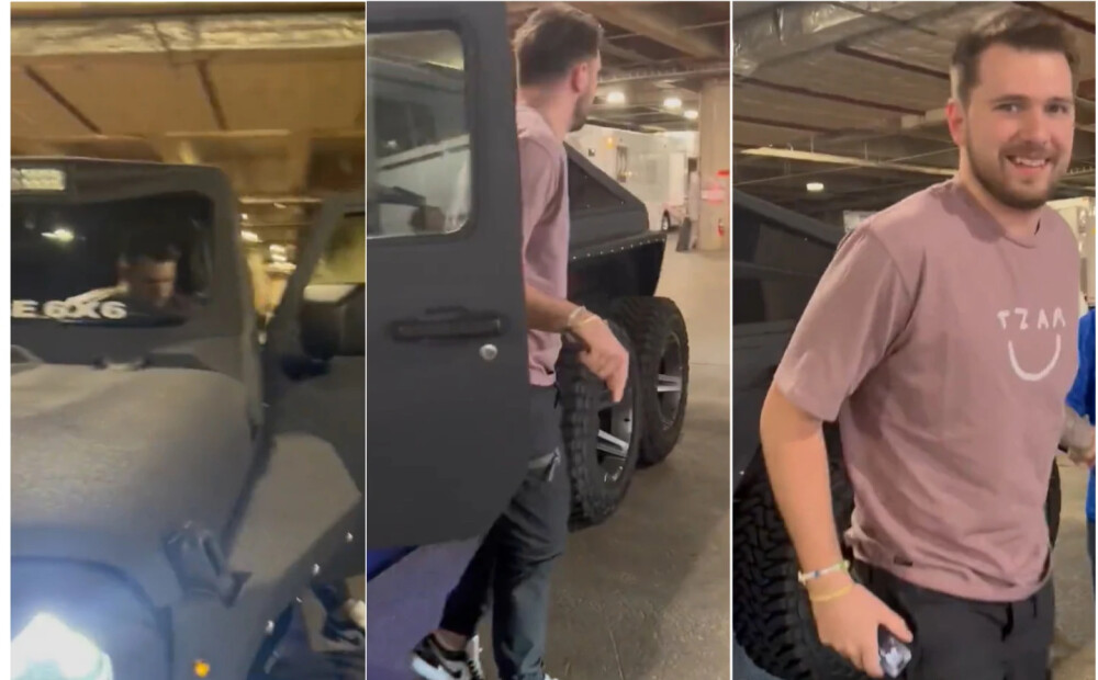 VIDEO: tīmekli uzspridzina Lukas Dončiča sešriteņu auto