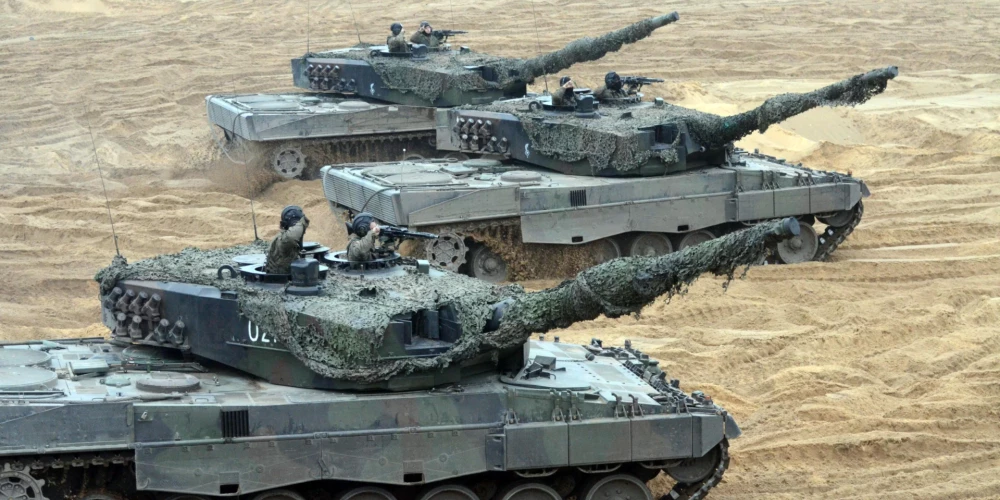 "Leopard" tanki mācībās Polijā. 