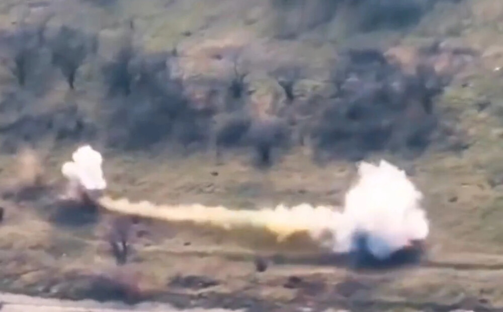 Dramatisks video – krievu okupanti raķetes triecienā ņem nelabu galu