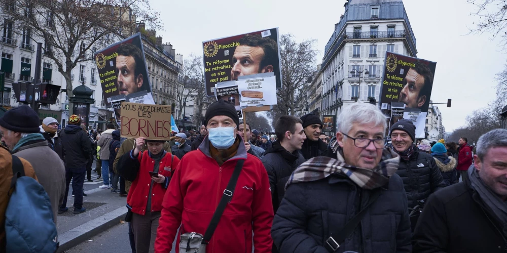 Francijā turpinās protesti pret pensiju sistēmas reformu