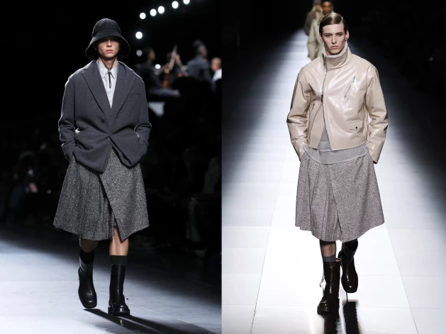 Modeļi "Dior" jaunākajā modes skatē.