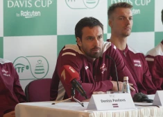 FOTO: Deivisa kausa spēli pret Izraēlu uzsāks Ozoliņš, otrajā cīņā spēlēs Gulbis 