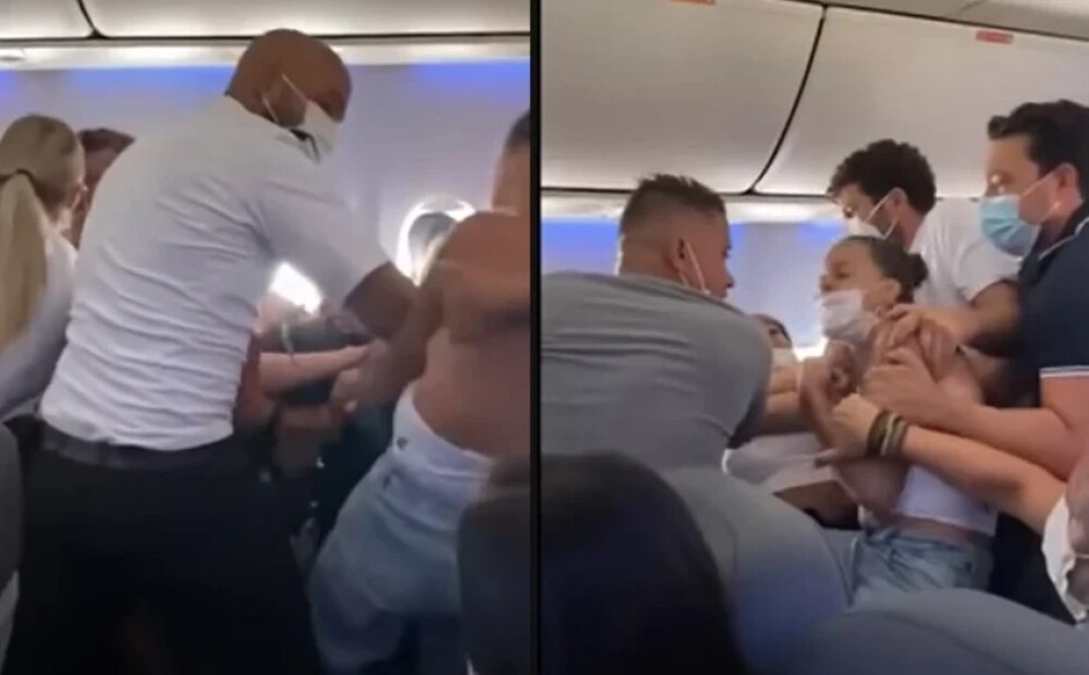VIDEO: masu kautiņā lidmašīnā izģērbj sievieti