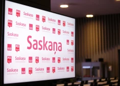 "Saskaņa" logotips nesenajā partijas kongresā