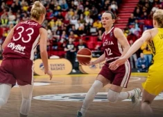 Ceļazīmi nodrošinājušās Latvijas basketbolistes Eiropas čempionāta kvalifikāciju noslēdz ar uzvaru