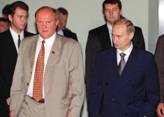 Геннадий Зюганов и Владимир Путин в 1999 году