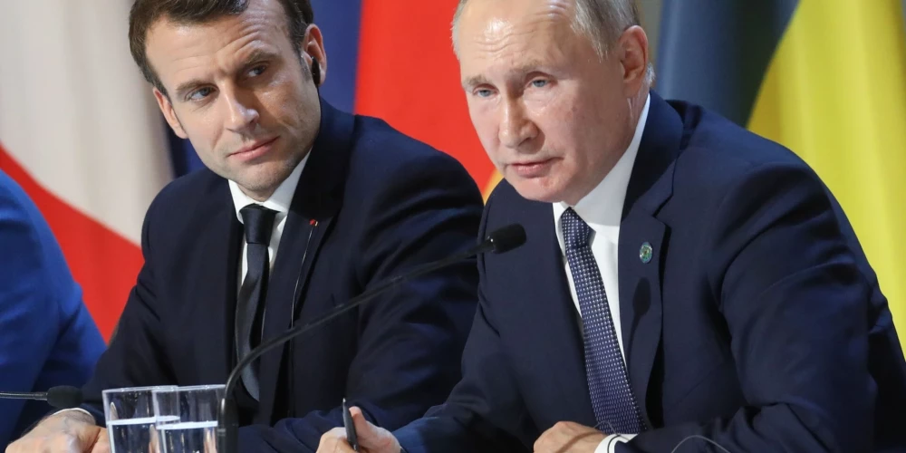 Эммануэль Макрон и Владимир Путин