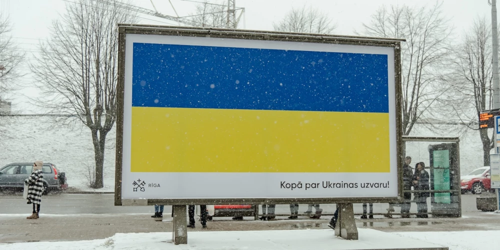 Paužot atbalstu Ukrainai, Rīgai tapis īpašs noformējums
