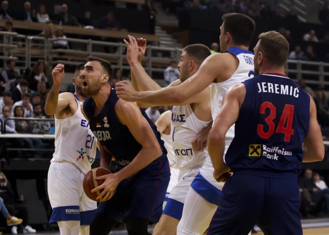 Serbijas basketbolisti zaudē Grieķijai un vēl nenodrošina ceļazīmi uz finālturnīru