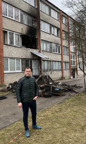 Андрис Турциньш бросился на помощь людям в горящем доме