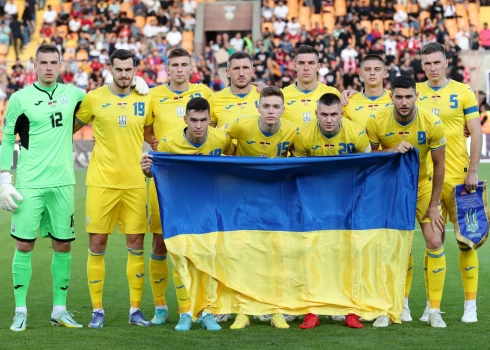 Ukrainas futbola izlase "Joma" formās.