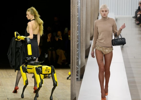 Золотые трусы, надувной гламур и собаки-роботы. Самые яркие моменты Парижской недели моды 