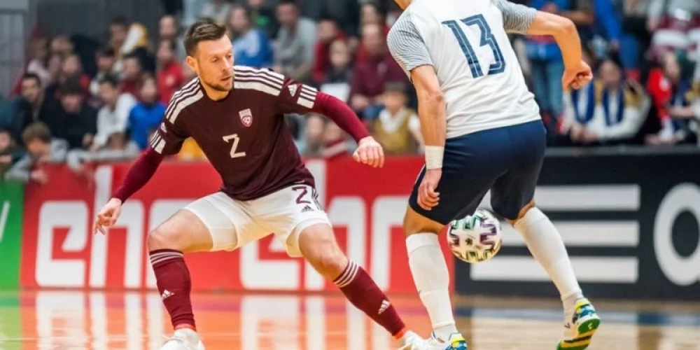 Latvijas telpu futbola izlase Jelgavā piekāpjas Slovākijai un neiekļūst kvalifikācijas nākamajā kārtā