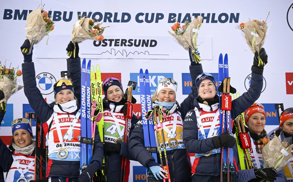 Norvēģijas kvartets uzvar Pasaules kausa biatlonā 4x6 kilometru stafetē; kopvērtējumā uzvar Francija