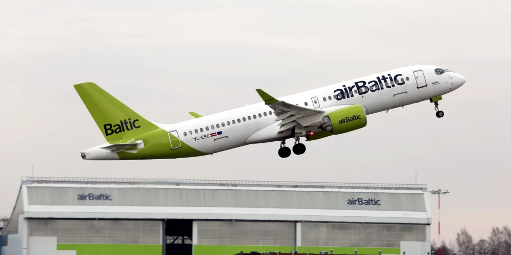 Количество рейсов airBaltic увеличилось на 27%.