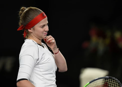 Latvijas vadošā tenisiste Aļona Ostapenko.